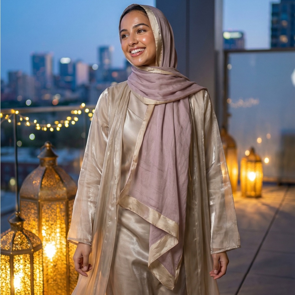 Elegant Brown Modest Dress